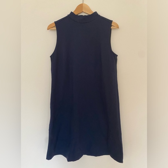 Cynthia Rowley mock neck mini dress, size 10, navy - Picture 1 of 6
